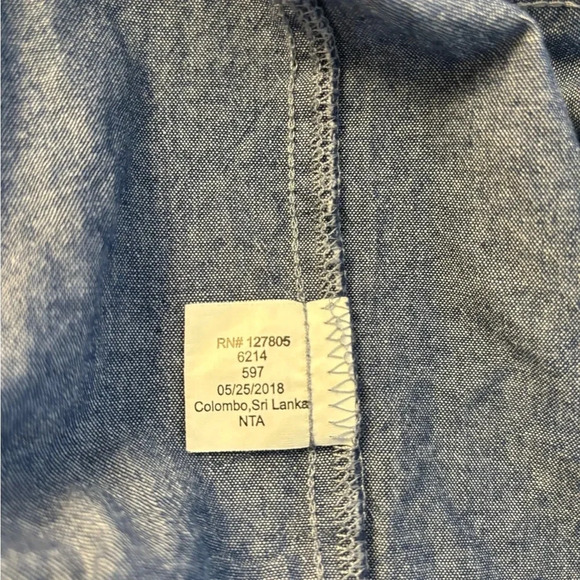 U.S. Polo Association Boys Size L (14/16) long sleeve up down denim shirt. - Picture 8 of 8